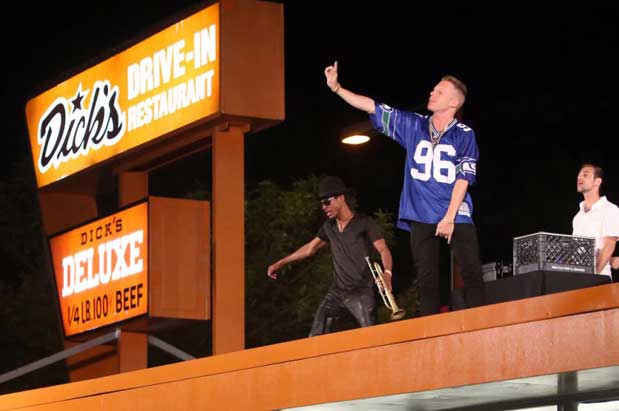 The Best Photos From Last Night's Not-so-secret Macklemore Video Shoot