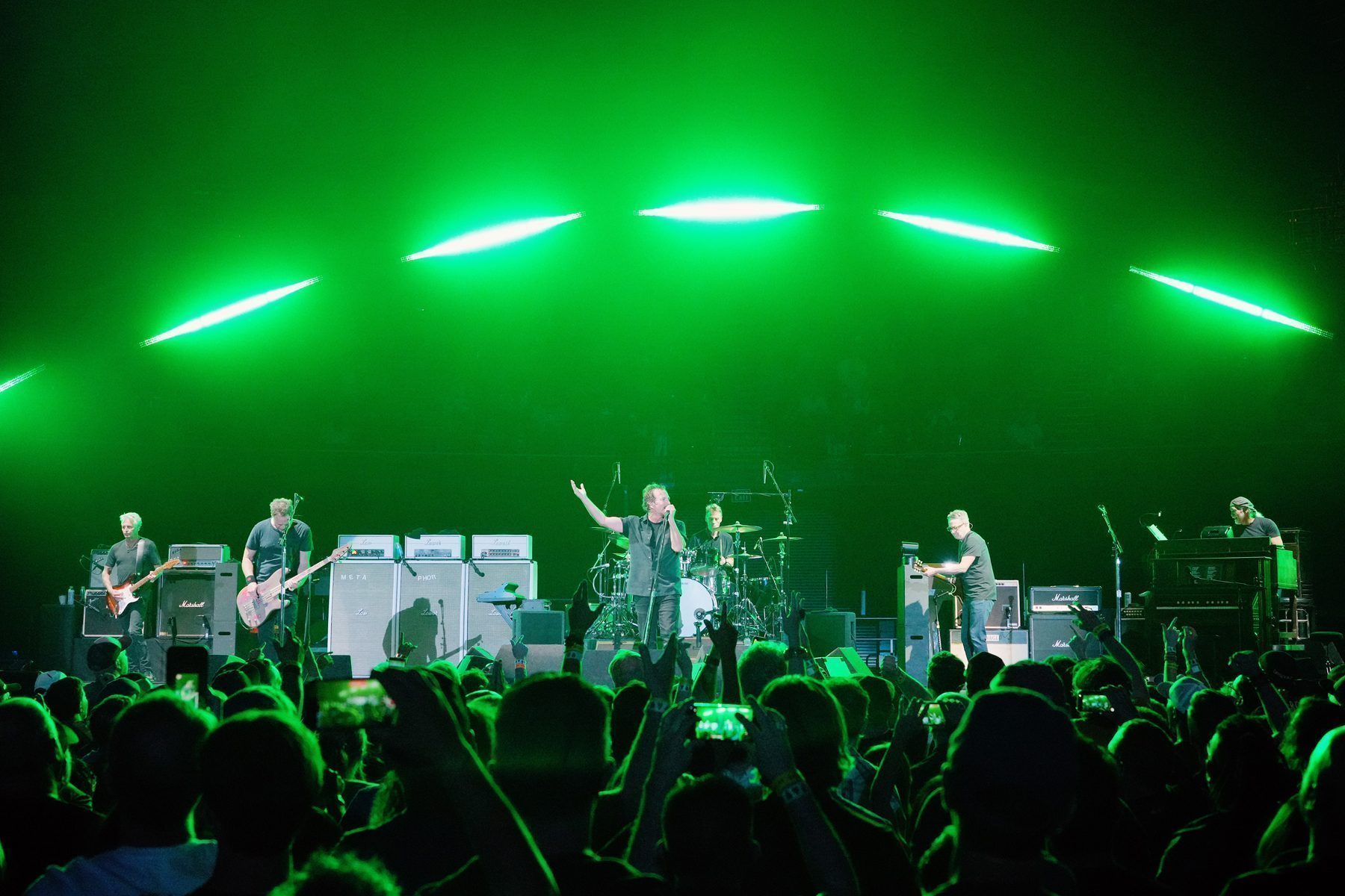 INGLEWOOD, CALIFORNIA - MAY 07: Pearl Jam performs onstage at The Forum on May 07, 2022 in Inglewood, California.