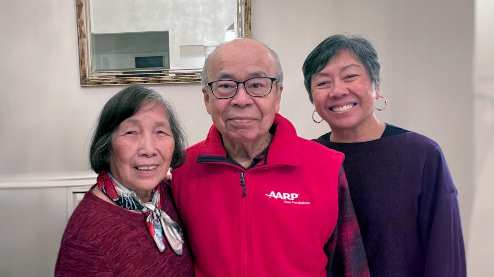 Marguerite Ro with her parents. 